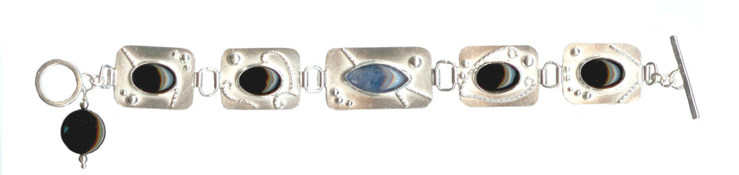 Kyanite and Onyx Bracelet